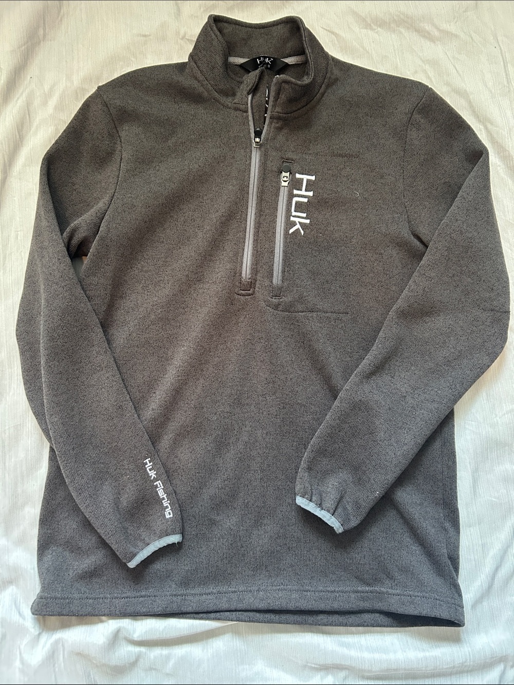 Huk Men's Channel 1/4-zip fleece pullover